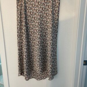 Abercrombie & Fitch Black and White Floral Maxi Skirt